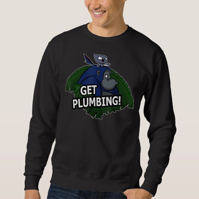 Planen Sie Gorilla und Katzen-Design Sweatshirt (Vorderseite)