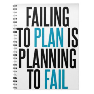 Planen Sie nicht zu versagen Notizblock