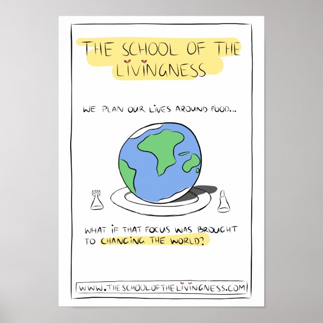 Planen unseres Lebens auf dem Lebensmittelplakat Poster (Vorne)