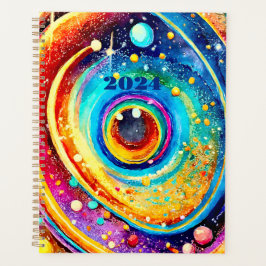 PLANER 2024 EINFACHE FARBBIGE GALAXY-DESIGN