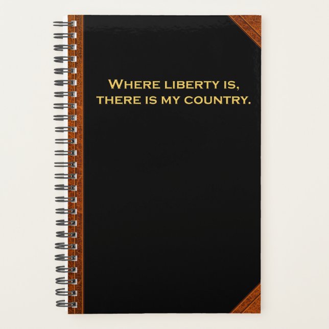 Planer Ben Franklin Quote Liberty Vintag Style (Vorderseite)