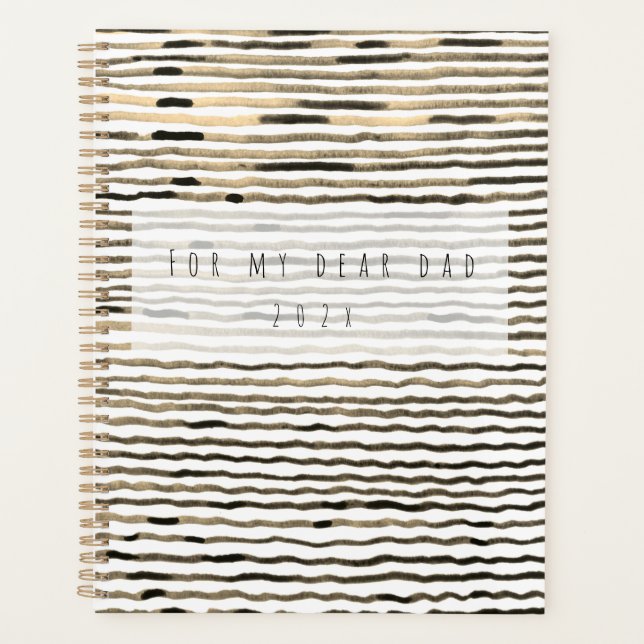 Planer für goldene und schwarze Wasserfarben (Vorderseite)