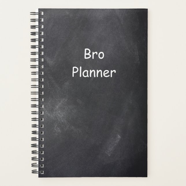 Planer für Männer Bro Planer Chalkboard Stil (Vorderseite)