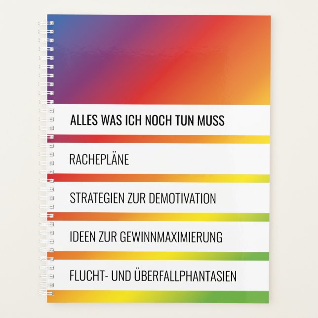 Planer für Selbstbewußte (Vorderseite)