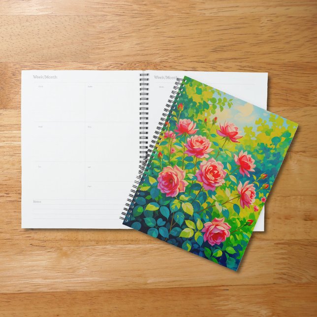 Planer mit rosa Rosen (Planner with pink roses)