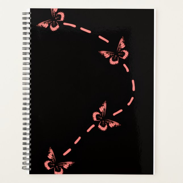 Planer mit rosa Schmetterling (Vorderseite)
