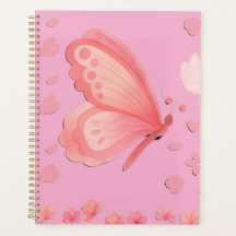 Planer-Notizbuch im rosa ästhetischen Stil