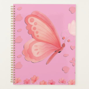 Planer-Notizbuch im rosa ästhetischen Stil Planer
