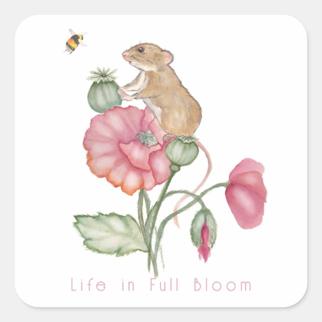 Planer Quadratischer Aufkleber (Vorderseite)