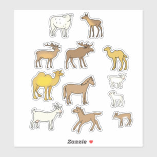 Planer-Sticker, Tiere  Aufkleber