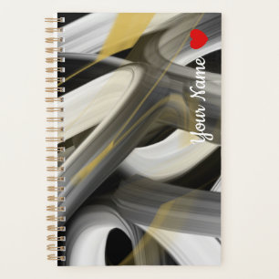 Planer Trend Abstrakt Art Schwarz-weiß Gold
