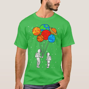 Planet Balloons Astronaut Planets Galaxy Weltraum T-Shirt