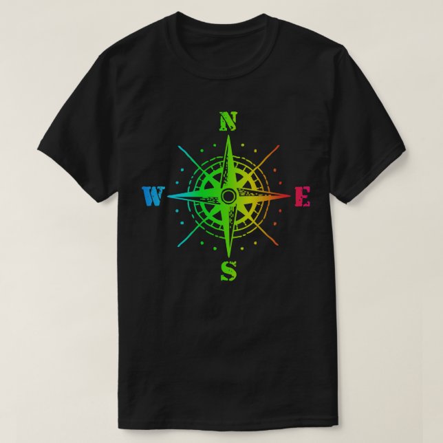 Planet-basierte Richtungen T-Shirt (Design vorne)