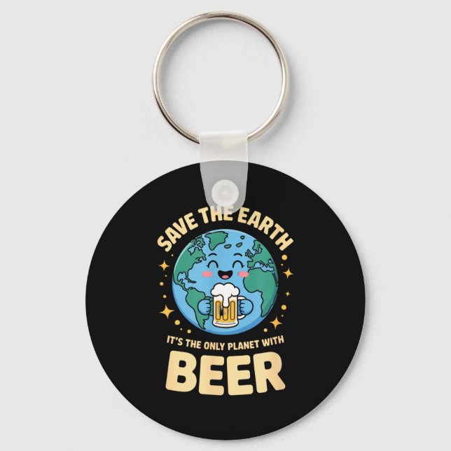 Planet Bier Erdtage retten  Schlüsselanhänger (Vorderseite)