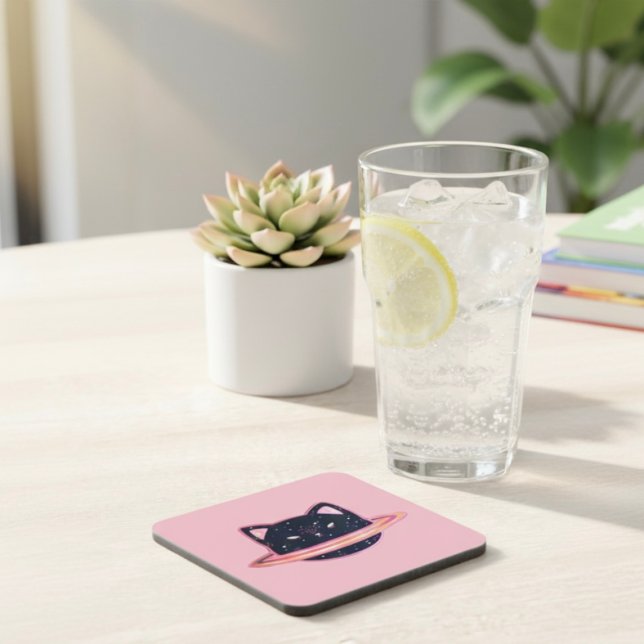 Planet Cat Beverage Coaster Getränkeuntersetzer (Von Creator hochgeladen)
