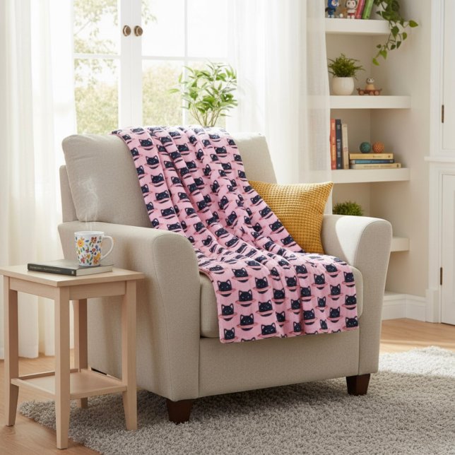 Planet Cat Fleece Blanket (Von Creator hochgeladen)