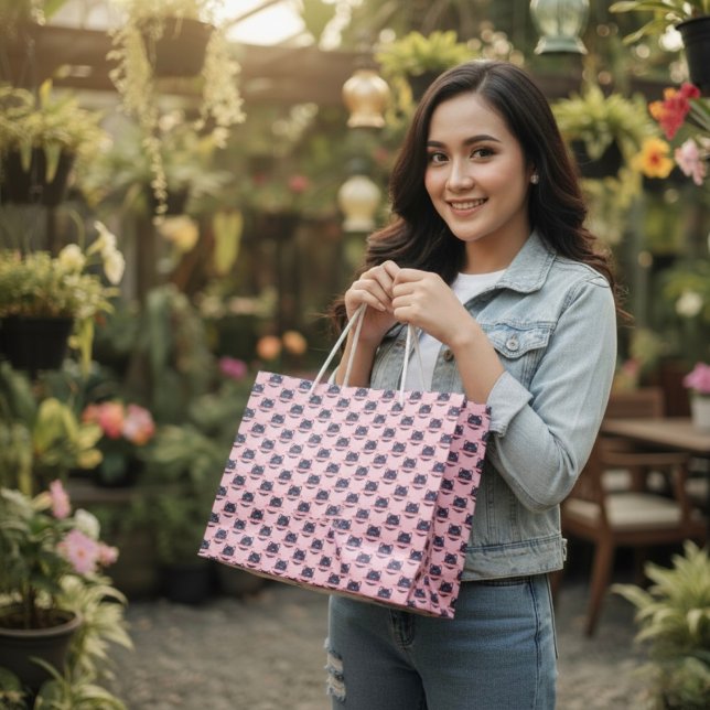 Planet Cat große Geschenktasche Große Geschenktüte (Von Creator hochgeladen)