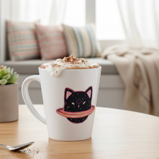 Planet Cat Latte Tasse (Von Creator hochgeladen)