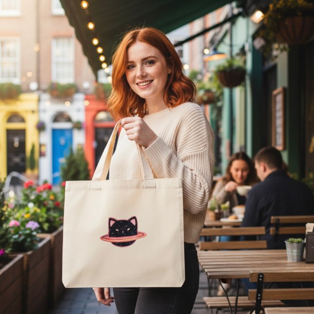 Planet Cat Tote Bag Mini Stoffbeutel (Von Creator hochgeladen)