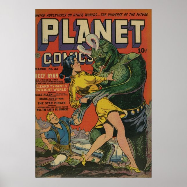 Planet Comic 23 Vintage SciFi Poster (Vorne)