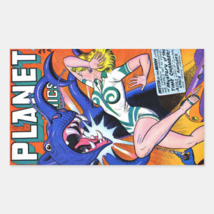 Planet-Comic #52 Rechteckiger Aufkleber