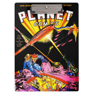 Planet-Comicen Laser Attack Scannen Fi Vintage Com Klemmbrett