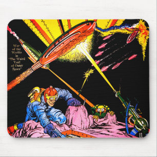 Planet-Comicen Laser Attack Scannen Fi Vintage Com Mousepad