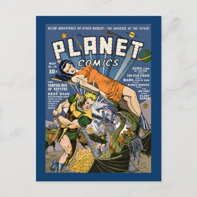 Planet-Comicen Postkarte (Vorderseite)