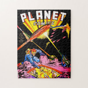 Planet Comics Laser Angriff Sci-Fi Vintage Comics Puzzle