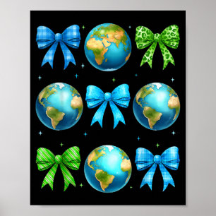 Planet Coquette Umwelt recycelt den Tag der Erde F Poster