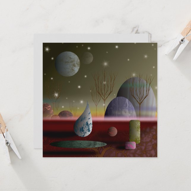 Planet der Formen Flachkarte 5.25x5.25 (Vorderseite/Rückseite Beispiel)