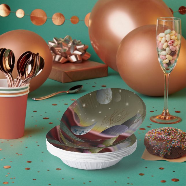 Planet der Formen Papierschalen Pappteller (Multi)