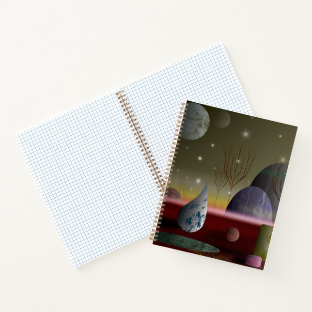 Planet der Formen Spiral Notebook 8.5x11 Notizbuch (Innenseite)