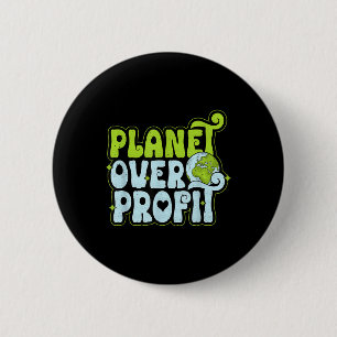 Planet des Earth Day über gewinnbringenden Umwelts Button