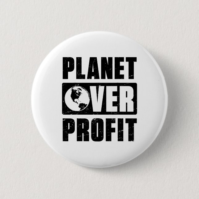 Planet des Earth Day über gewinnbringendes Umweltk Button (Vorderseite)