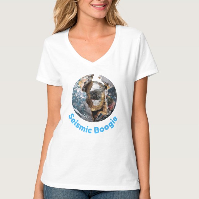 Planet Disco Core - Erde bricht in den Party-Modus T-Shirt (Vorderseite)