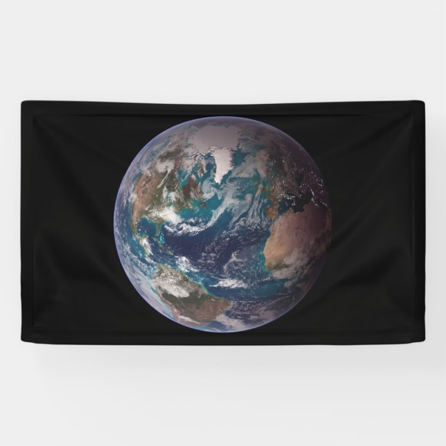 Planet Earth Blue Marble (Western Hemisphäre) Banner (Horizontal)