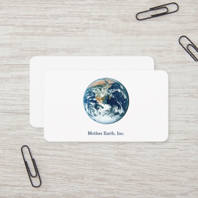 Planet Earth Business Card Visitenkarte (Vorderseite/Rückseite Beispiel)
