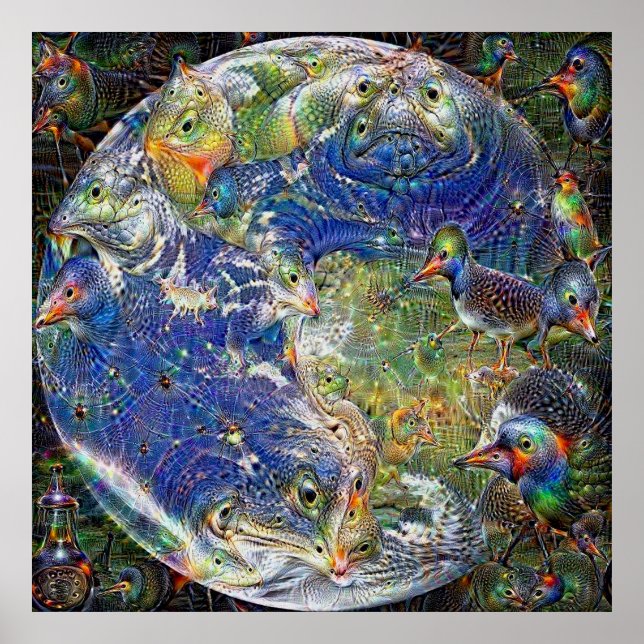 Planet Earth Deep Dream Poster (Vorne)
