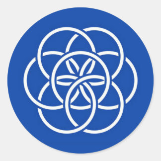Planet earth flag runder aufkleber