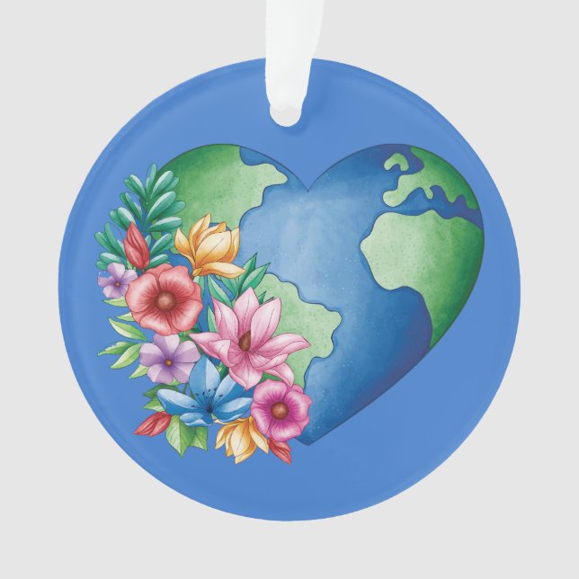 Planet Earth Heart Ornament (Vorderseite)