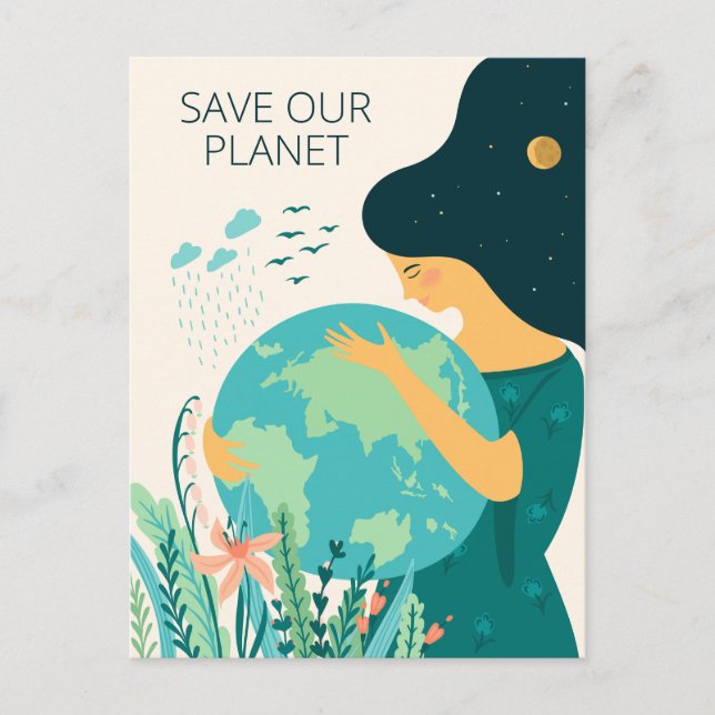 Planet Earth Mother Postkarte (Vorderseite)