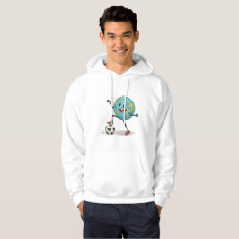 Planet Earth playing soccer Hoodie