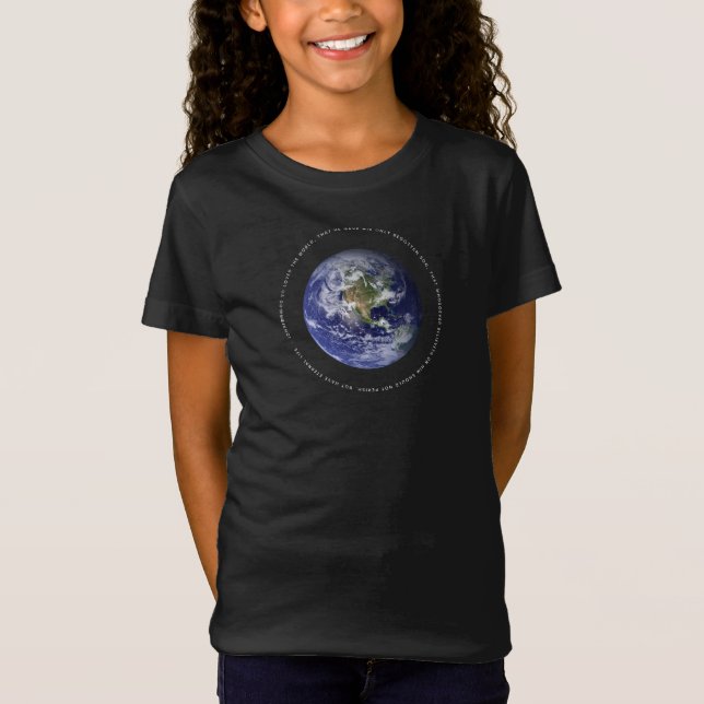 Planet Earth Space - Christliche John 3:16 Religio T-Shirt (Vorderseite)