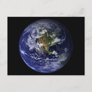 Planet Earth Space Foto Postkarte