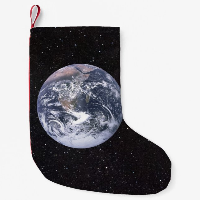 Planet Earth Starry Sky Kleiner Weihnachtsstrumpf (Vorderseite)
