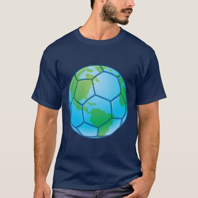 Planet Earth Weltmeisterschaft Soccer Ball T-Shirt (Vorderseite)