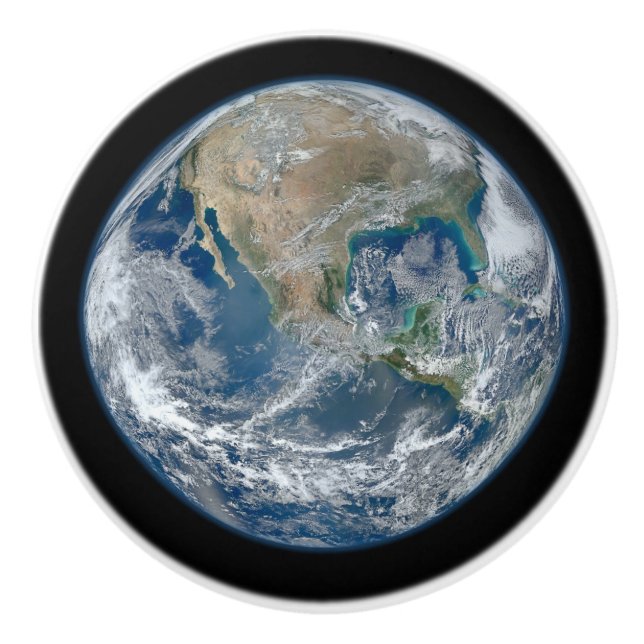 Planet Earth World Knob Keramikknauf (Vorderseite)