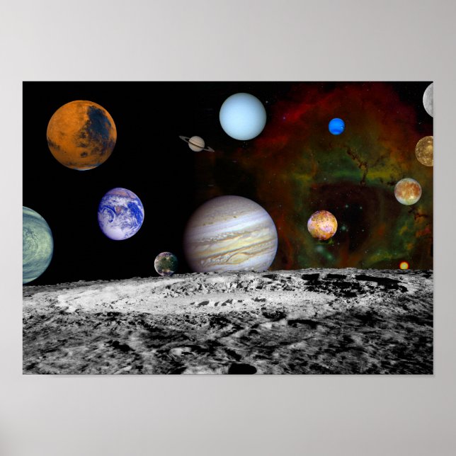 Planet eines Sonnensystems Poster (Vorne)