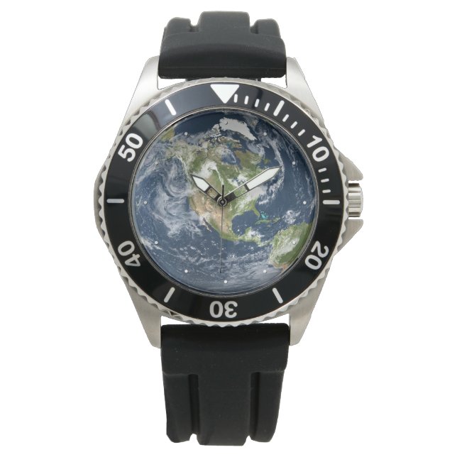 Planet Erde Armbanduhr (Vorderseite)
